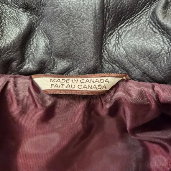 VTG Hide House Collection Eggplant Suede Parka Coat XS (Fits M) Canada NWT Y2K - Picture 11 of 14